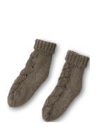 Ardette Knitted Pointelle Socks 19-21 Sokker Strømper Brown That's Min...