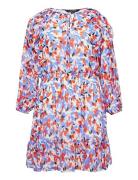 Floral Crinkled Georgette Dress Kort Kjole Multi/patterned Lauren Wome...