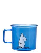 Moomin Glass Mug Moomin Home Tableware Cups & Mugs Coffee Cups Blue Mo...