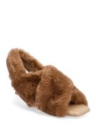 Carrie, 1554 Fur Micro Sandal Med Hæl Brown STINE GOYA