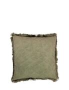 Day Quilted Velvet Cushion Fringes Home Textiles Cushions & Blankets C...