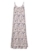 Recycle Polyester Strap Dress Knælang Kjole Blue Rosemunde