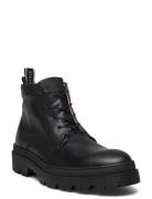 Legacy Leather Shoe Snørestøvler Black Sneaky Steve