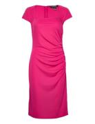 Stretch Jersey Dress Knælang Kjole Pink Lauren Ralph Lauren