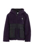 Sherpa Color Block Jacket Outerwear Fleece Outerwear Fleece Jackets Na...