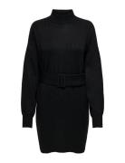 Onlbella Ls Belt Dress Ex Knt Knælang Kjole Black ONLY