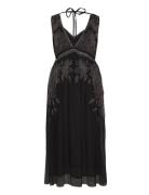 Laia Emb Dress Knælang Kjole Black AllSaints