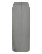 Vmmathilde Mr Tailored Long Skirt D2 Lang Nederdel Grey Vero Moda