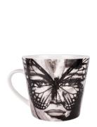 Golden Butterfly B&W With Ear Home Tableware Cups & Mugs Coffee Cups B...
