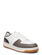 Combined Leather Trainers Low-top Sneakers Grey Mango