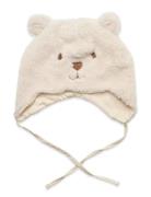 Babycap In Pile W Ears Accessories Headwear Hats Baby Hats Cream Linde...