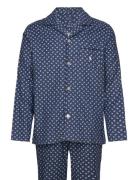 Flannel-Sle-Set Pyjamas Nattøj Navy Polo Ralph Lauren Underwear
