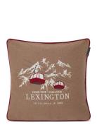 Fresh Snow Ski Lift Wool Mix Pillow Cover Home Textiles Cushions & Bla...