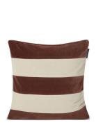 Block Striped Organic Cotton Velvet Pillow Cover Home Textiles Bedtext...