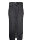 Front Split Maxi Denim Skirt Lang Nederdel Black Calvin Klein Jeans