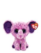 Eva - Purple Elephant Reg Toys Soft Toys Stuffed Animals Multi/pattern...