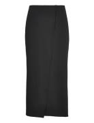 Slbea Skirt Knælang Nederdel Black Soaked In Luxury