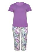 Bamboo Short-Sleeve Pj With Pirate Pyjamas Nattøj Purple Lady Avenue