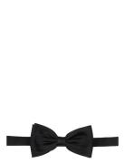 Solid Bow Tie Polyester Butterfly Black Portia 1924