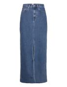 Claire Hgh Maxi Skirt Cg4139 Lang Nederdel Blue Tommy Jeans