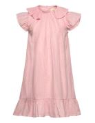 Dress Ss Cotton Lurex Dresses & Skirts Dresses Partydresses Pink Cream...