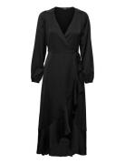 Slkarven Dress Ls Knælang Kjole Black Soaked In Luxury