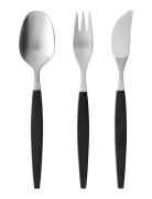 Bestiksæt Focus De Luxe 12 Dele Sort/Mat Stål Home Tableware Cutlery C...