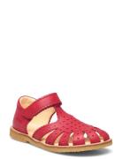 Sandals - Flat - Closed Toe Shoes Summer Shoes Sandals Red ANGULUS