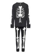 Pajama Halloween Skeleton Pyjamassæt Black Lindex