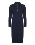 Tjw Half Zip Rib Polo Dress Knælang Kjole Navy Tommy Jeans