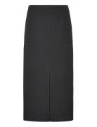 Objsonne Long Skirt 131 Knælang Nederdel Black Object
