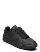 B440 Textured Leather Low-top Sneakers Black Fred Perry