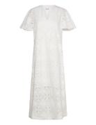 Srclio Midi Dress Knælang Kjole White Soft Rebels