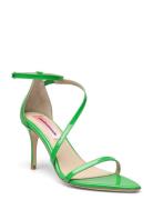 Amy Patent Sandal Med Hæl Green Custommade