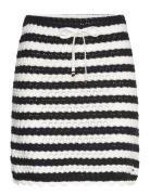 Tjw Striped Crochet Skirt Kort Nederdel Black Tommy Jeans