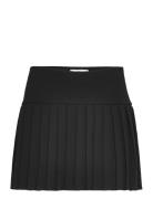 Pleated Mini-Skirt Kort Nederdel Black Mango