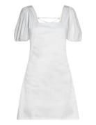 Peyton Puff Dress Kort Kjole White Once Untold