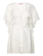 Lace Open Kaftan Badetøj White Hunkemöller