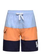 Swim Long Shorts, Colorblock Badeshorts Multi/patterned Color Kids
