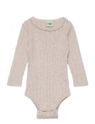 Baby Lace Body Bodies Long-sleeved Beige FUB