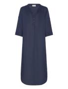 Crbellis Caftan Dress Knælang Kjole Blue Cream