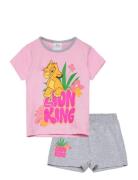 Set Pyjalong Pyjamassæt Pink Løvernes Konge