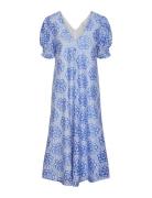 Yasisa 2/4 Midi Dress Knælang Kjole Blue YAS