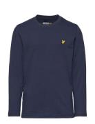 Classic L/S T-Shirt Tops T-shirts Long-sleeved T-Skjorte Blue Lyle & S...