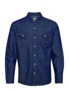 27Mw Tops Shirts Casual Blue Wrangler