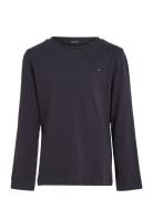 Boys Basic Cn Knit L/S Tops T-shirts Long-sleeved T-Skjorte Navy Tommy...