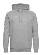Hmlgo Cotton Hoodie Sport Sweatshirts & Hoodies Hoodies Grey Hummel
