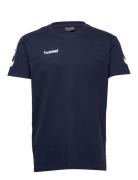 Hmlgo Cotton T-Shirt S/S Sport T-Kortærmet Skjorte Navy Hummel