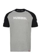 Hmllegacy Blocked T-Shirt Sport T-Kortærmet Skjorte Grey Hummel