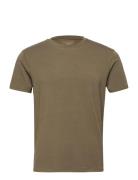 Bamboo/Cotton Crew Tee Tops T-Kortærmet Skjorte Khaki Green Panos Empo...